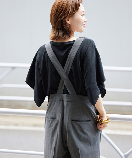 SLOBE IENA（スローブイエナ）の「リネン混フレアスリーブプルオーバー（Tシャツ/カットソー・レディース・ブラウン/ブラック/ホワイト・FREE）」の7枚目の写真