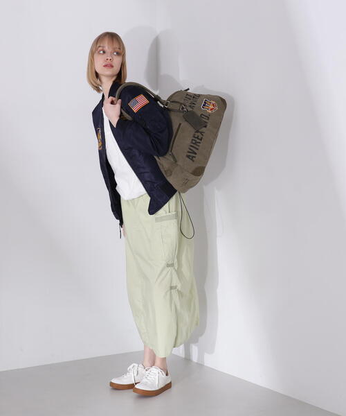 AVIREX（アヴィレックス）の「STENCIL BOSTON BAG / ステンシル ボストン バッグ / AVIREX / アヴィレックス（ボストンバッグ・メンズ・オリーブ系・F）」の20枚目の写真