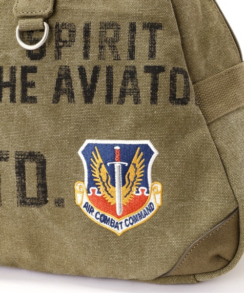 AVIREX（アヴィレックス）の「STENCIL BOSTON BAG / ステンシル ボストン バッグ / AVIREX / アヴィレックス（ボストンバッグ・メンズ・オリーブ系・F）」の9枚目の写真