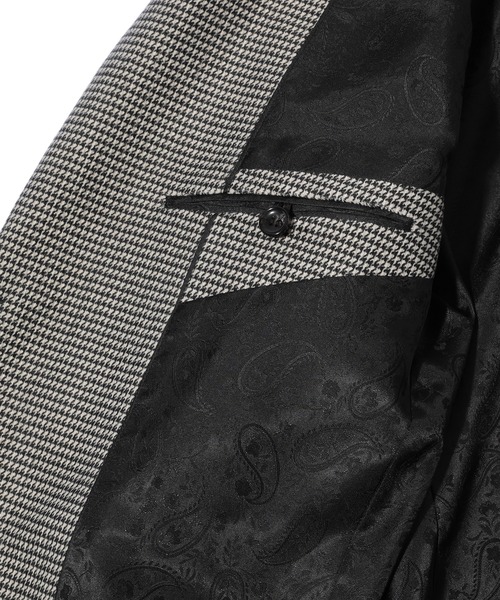 MEN'S BIGI（メンズビギ）の「トリコットコーデュロイ千鳥格子プリントテーラードジャケット＜セットアップ対応＞（テーラードジャケット・メンズ・ブラウン/グレー・03/02/04/01）」の11枚目の写真