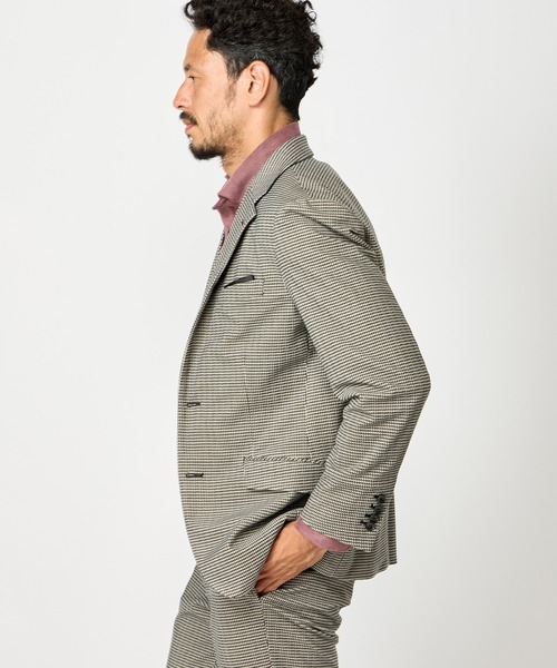MEN'S BIGI（メンズビギ）の「トリコットコーデュロイ千鳥格子プリントテーラードジャケット＜セットアップ対応＞（テーラードジャケット・メンズ・ブラウン/グレー・03/02/04/01）」の18枚目の写真
