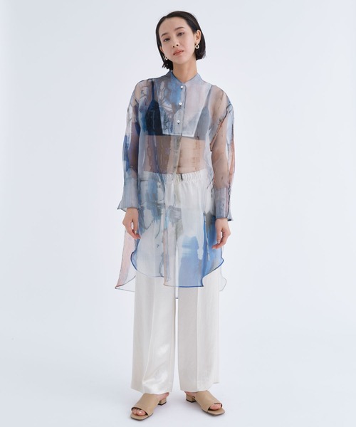 TELMA/テルマ】PrintedTailoredShirt/プリントテーラードシャツ