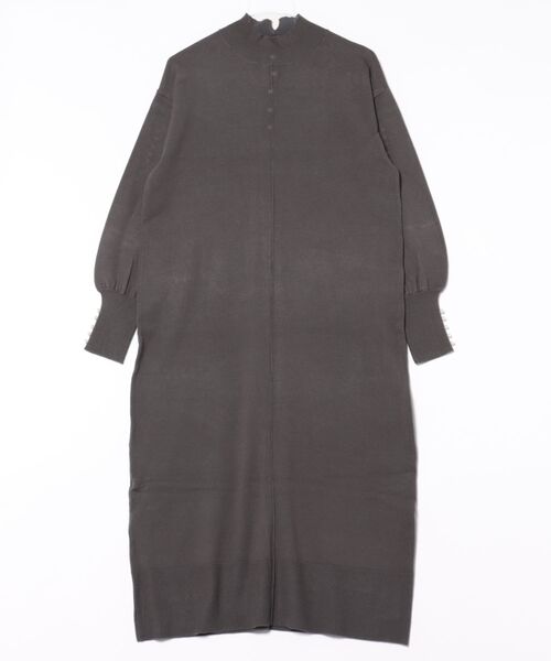 INTERPLANET(インタープラネット)の「袖口BACKパールデザインニットワンピース(ワンピース・レディース・グレー/ブルー/ブラック/チャコールグレー/ネイビー・FREE/LARGE)」の10枚目の写真