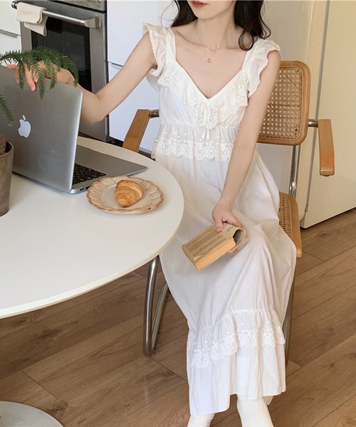 セール】ナイト ブラ付き ルームウェア パジャマ スリップドレス