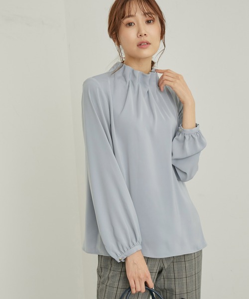 ROPE' PICNIC（ロペピクニック）の「とろみ合繊スタンドフリルブラウス
