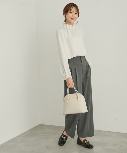 ROPE' PICNIC（ロペピクニック）の「とろみ合繊スタンドフリルブラウス