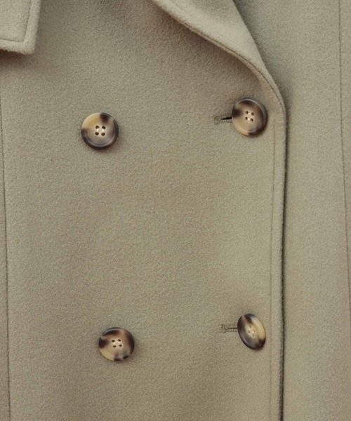31 Sons de mode（トランテアン　ソン　ドゥ　モード）の「ライトジャージーメルトントレンチコート（トレンチコート・レディース・グリーン/ライトグレー/ブラウン・36/38）」の4枚目の写真