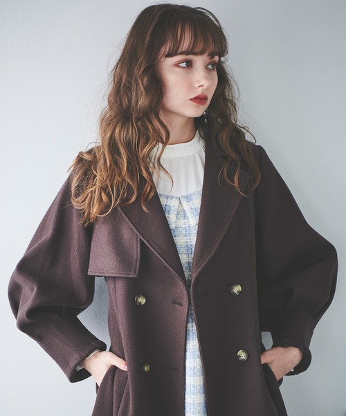 31 Sons de mode（トランテアン　ソン　ドゥ　モード）の「ライトジャージーメルトントレンチコート（トレンチコート・レディース・グリーン/ライトグレー/ブラウン・36/38）」の14枚目の写真