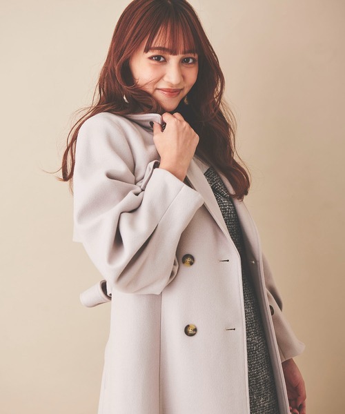 31 Sons de mode（トランテアン　ソン　ドゥ　モード）の「ライトジャージーメルトントレンチコート（トレンチコート・レディース・グリーン/ライトグレー/ブラウン・36/38）」の17枚目の写真