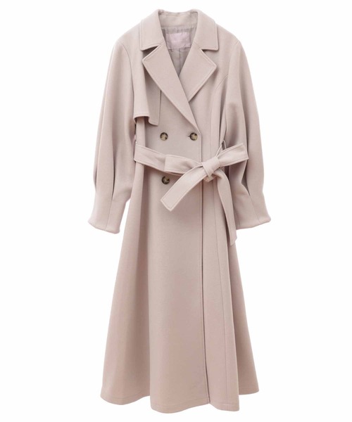 31 Sons de mode（トランテアン　ソン　ドゥ　モード）の「ライトジャージーメルトントレンチコート（トレンチコート・レディース・グリーン/ライトグレー/ブラウン・36/38）」の6枚目の写真