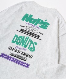古着風 ヴィンテージカフェ 袖 バックプリント オーバーサイズ ロンT 長袖Tシャツ トップス レディース メンズ