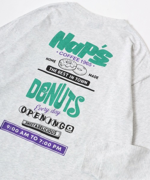 MRU(エムアールユー)の「古着風 ヴィンテージカフェ 袖 バックプリント オーバーサイズ ロンT 長袖Tシャツ トップス レディース メンズ(Tシャツ/カットソー・レディース・ブラック/ホワイト系その他/スミクロ/ホワイト/アッシュグレー/グレー系その他/グレー系その他3/グレー系その他2/ホワイト系その他3/ブラック系その他2/ブラック系その他/ホワイト系その他2・L/LL/M)」の11枚目の写真