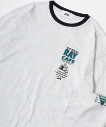 古着風 ヴィンテージカフェ 袖 バックプリント オーバーサイズ ロンT 長袖Tシャツ トップス レディース メンズ
