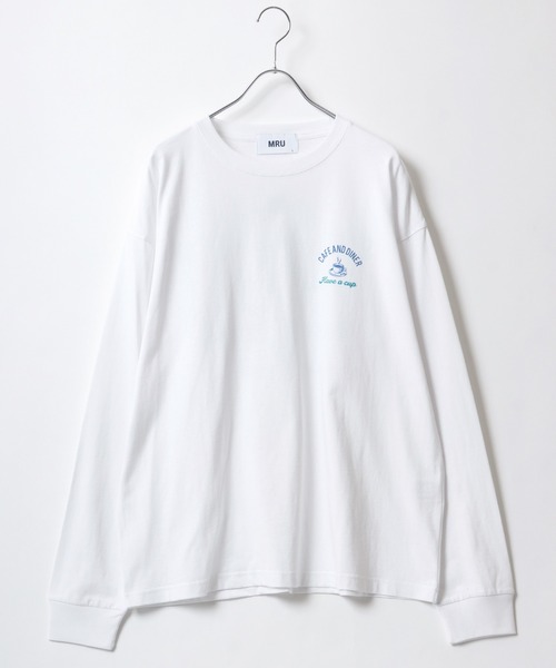 MRU(エムアールユー)の「古着風 ヴィンテージカフェ 袖 バックプリント オーバーサイズ ロンT 長袖Tシャツ トップス レディース メンズ(Tシャツ/カットソー・レディース・ブラック/ホワイト系その他/スミクロ/ホワイト/アッシュグレー/グレー系その他/グレー系その他3/グレー系その他2/ホワイト系その他3/ブラック系その他2/ブラック系その他/ホワイト系その他2・L/LL/M)」の13枚目の写真