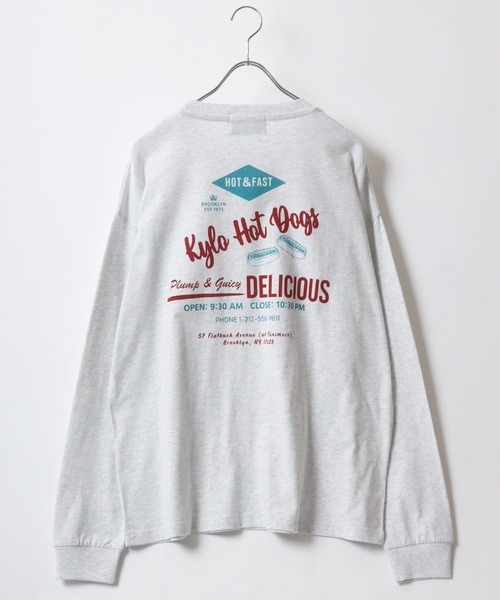 MRU(エムアールユー)の「古着風 ヴィンテージカフェ 袖 バックプリント オーバーサイズ ロンT 長袖Tシャツ トップス レディース メンズ(Tシャツ/カットソー・レディース・ブラック/ホワイト系その他/スミクロ/ホワイト/アッシュグレー/グレー系その他/グレー系その他3/グレー系その他2/ホワイト系その他3/ブラック系その他2/ブラック系その他/ホワイト系その他2・L/LL/M)」の22枚目の写真