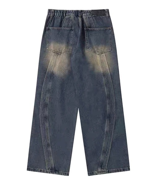 ROOPTOKYO(ループトウキョウ)の「LOOSE FIT DESIGN DENIM/ルーズフィットデザインデニム(デニムパンツ・メンズ・インディゴブルー/ブラック・L/M/XL)」の5枚目の写真