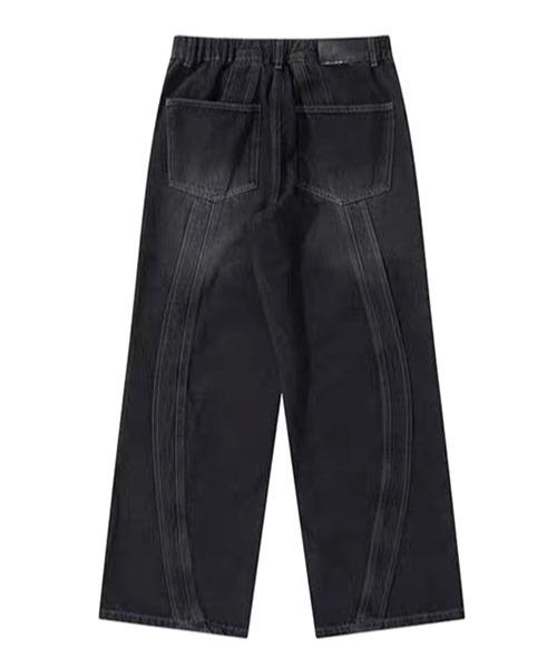 ROOPTOKYO(ループトウキョウ)の「LOOSE FIT DESIGN DENIM/ルーズフィットデザインデニム(デニムパンツ・メンズ・インディゴブルー/ブラック・L/M/XL)」の3枚目の写真