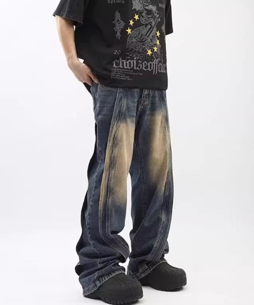 ROOPTOKYO(ループトウキョウ)の「LOOSE FIT DESIGN DENIM/ルーズフィットデザインデニム(デニムパンツ・メンズ・インディゴブルー/ブラック・L/M/XL)」の10枚目の写真