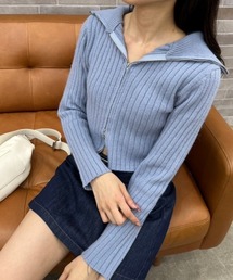 OLIVE des OLIVE | ふわふわダブルジップリブニット　1032050280(ニット/セーター)