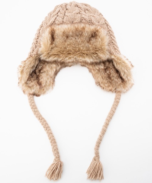 BILLABONG（ビラボン）の「BILLABONG/ビラボン キャップ トラッパー TRAPPER KNIT CAP BD014-910（キャップ・レディース・ブラック/ベージュ/ブラウン・FREE）」の3枚目の写真