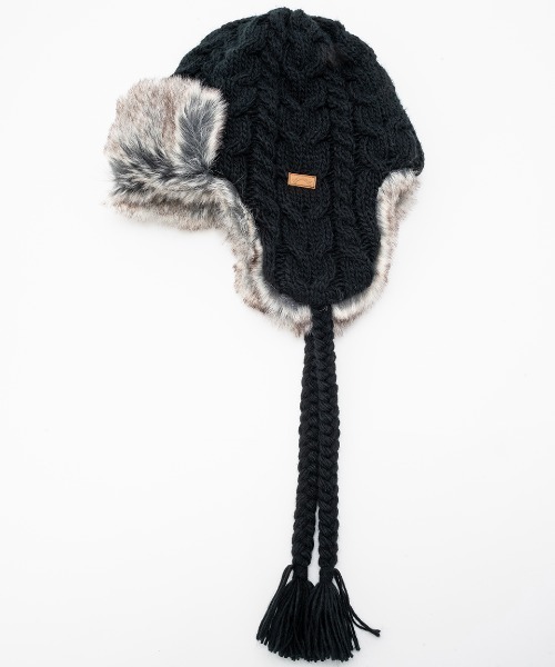 BILLABONG（ビラボン）の「BILLABONG/ビラボン キャップ トラッパー TRAPPER KNIT CAP BD014-910（キャップ・レディース・ブラック/ベージュ/ブラウン・FREE）」の4枚目の写真