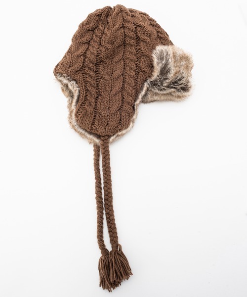 BILLABONG（ビラボン）の「BILLABONG/ビラボン キャップ トラッパー TRAPPER KNIT CAP BD014-910（キャップ・レディース・ブラック/ベージュ/ブラウン・FREE）」の9枚目の写真