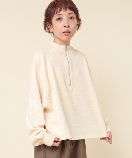 RNA-N（アールエヌエーエヌ）の「M2148 コットンウールハーフジッププルオーバー（スウェット・レディース・ブラック/グレー/キナリ・MEDIUM）」の5枚目の写真