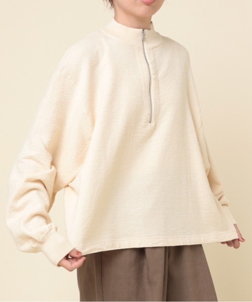 RNA-N（アールエヌエーエヌ）の「M2148 コットンウールハーフジッププルオーバー（スウェット・レディース・ブラック/グレー/キナリ・MEDIUM）」の4枚目の写真