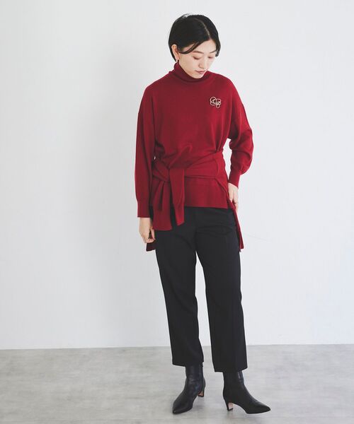 le.coeur blanc(ルクールブラン)の「ウォッシャブルウールワイドタートル(ニット/セーター・レディース・ブラック/レッド/グレー・38)」の19枚目の写真