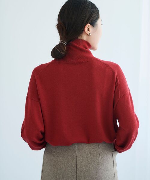 le.coeur blanc(ルクールブラン)の「ウォッシャブルウールワイドタートル(ニット/セーター・レディース・ブラック/レッド/グレー・38)」の15枚目の写真