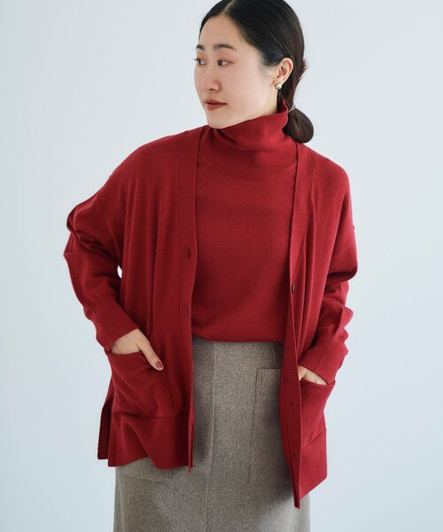 le.coeur blanc(ルクールブラン)の「ウォッシャブルウールワイドタートル(ニット/セーター・レディース・ブラック/レッド/グレー・38)」の14枚目の写真