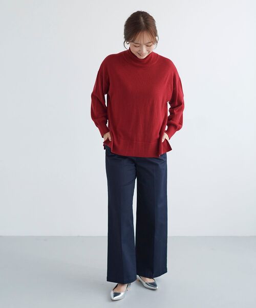 le.coeur blanc(ルクールブラン)の「ウォッシャブルウールワイドタートル(ニット/セーター・レディース・ブラック/レッド/グレー・38)」の12枚目の写真