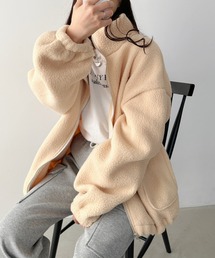 CLEA | ボアフリースハイネックジップアップブルゾン(ブルゾン)