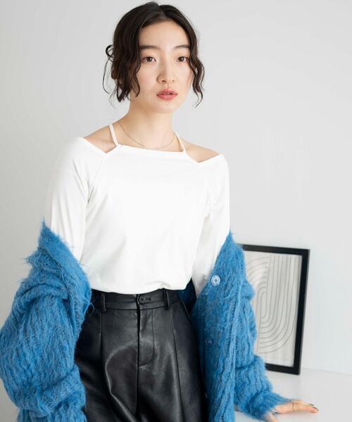 WEGO（ウィゴー）の「WEGO/ネックデザインロンT（Tシャツ/カットソー・レディース・オフホワイト/サックスブルー・FREE）」の19枚目の写真