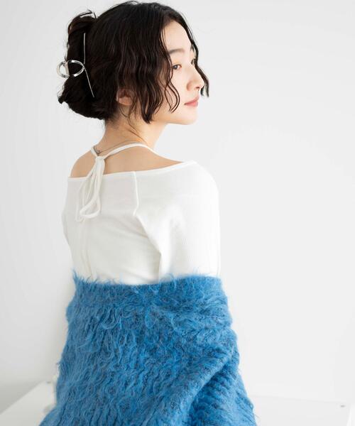 WEGO（ウィゴー）の「WEGO/ネックデザインロンT（Tシャツ/カットソー・レディース・オフホワイト/サックスブルー・FREE）」の20枚目の写真