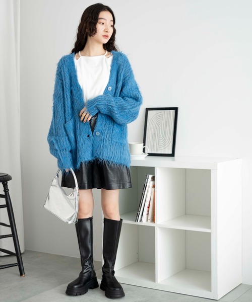 WEGO（ウィゴー）の「WEGO/ネックデザインロンT（Tシャツ/カットソー・レディース・オフホワイト/サックスブルー・FREE）」の3枚目の写真