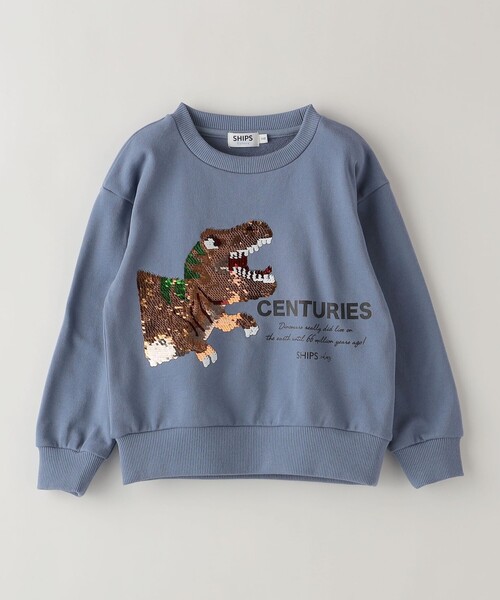 SHIPS Colors（シップス カラーズ）の「SHIPS Colors:スパンコール プリント スウェット(100~130cm)◇（スウェット・キッズ・ブルー/ピンク/ブラック・110/100/120/130）」の3枚目の写真