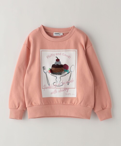 SHIPS Colors（シップス カラーズ）の「SHIPS Colors:スパンコール プリント スウェット(100~130cm)◇（スウェット・キッズ・ブルー/ピンク/ブラック・110/100/120/130）」の5枚目の写真