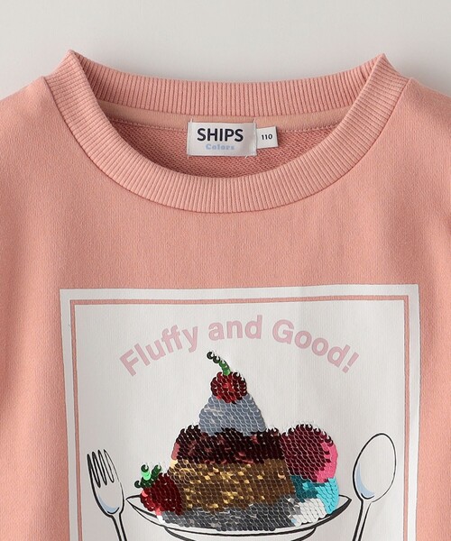 SHIPS Colors（シップス カラーズ）の「SHIPS Colors:スパンコール プリント スウェット(100~130cm)◇（スウェット・キッズ・ブルー/ピンク/ブラック・110/100/120/130）」の7枚目の写真