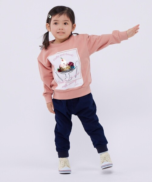 SHIPS Colors（シップス カラーズ）の「SHIPS Colors:スパンコール プリント スウェット(100~130cm)◇（スウェット・キッズ・ブルー/ピンク/ブラック・110/100/120/130）」の17枚目の写真
