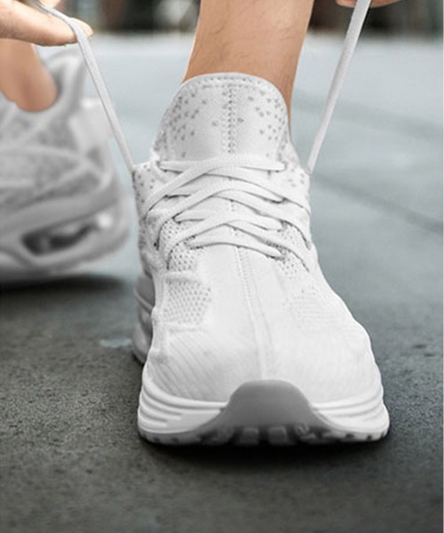 SVEC（シュベック）の「エアクッション レースアップ ローカット ランニングシューズ（スニーカー・メンズ・ホワイト/ブルー/ブラック・44/43/42/45/46/40/41/39）」の8枚目の写真