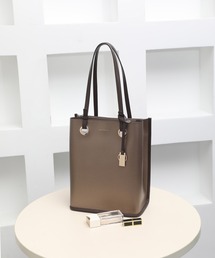 【MERCURYDUO/マーキュリーデュオ】メタルアイレット 縦長トートバッグ ラージバッグ 縦長ショルダーバッグ