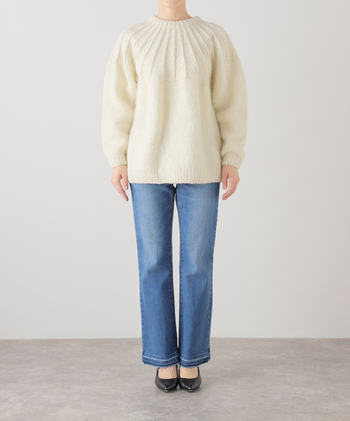 ネパールハンドニット求心プルオーバー yuni ネパールハンドニット求心