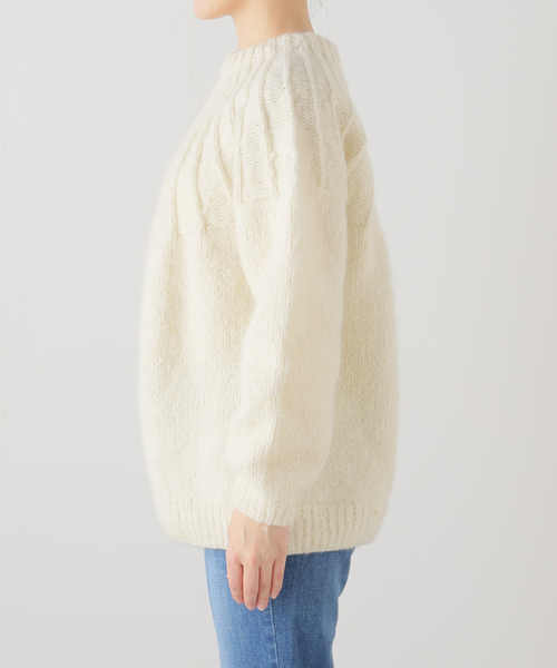 yuni ネパールハンドニット　求心プルオーバー ネパール産ならではのハンドニット【求心柄プルオーバー】予約販売