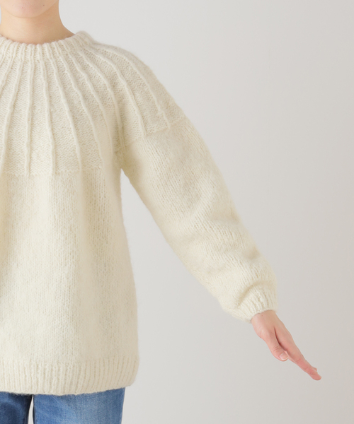 ネパールハンドニット求心プルオーバー yuni ネパールハンドニット求心