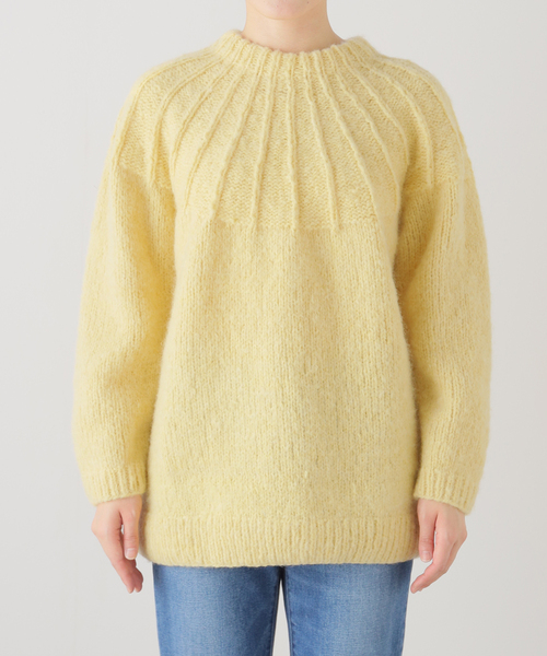 yuni ◯ ネパールハンドニット求心プルオーバー ネパールハンドニット求心プルオーバー yuni ネパールハンドニット求心