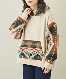 CUBE SUGAR | スウェット×ジャガードプルオーバーパーカー(パーカー)