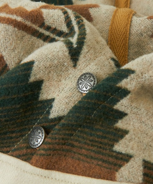 CUBE SUGAR（キューブシュガー）の「スウェット×ジャガードプルオーバーパーカー（パーカー・レディース・ナチュラル/ブラック/カーキ・M）」の16枚目の写真