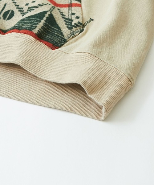 CUBE SUGAR（キューブシュガー）の「スウェット×ジャガードプルオーバーパーカー（パーカー・レディース・ナチュラル/ブラック/カーキ・M）」の20枚目の写真