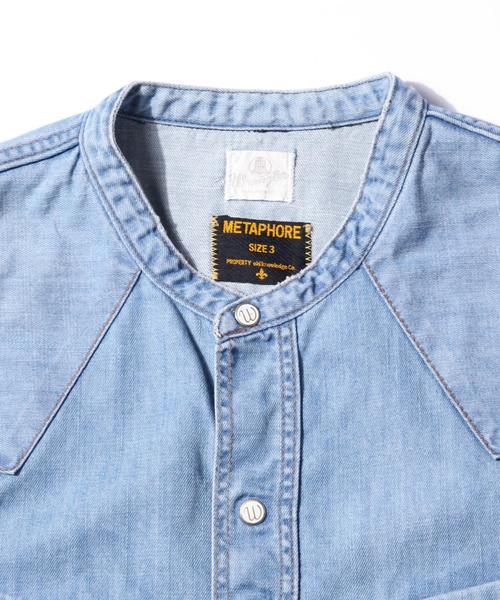 Wrangler（ラングラー）の「＜METAPHORE x Wrangler＞∴ ICE N/C SHT/シャツ◆（シャツ/ブラウス・メンズ・ライトブルー・1/3/2）」の2枚目の写真